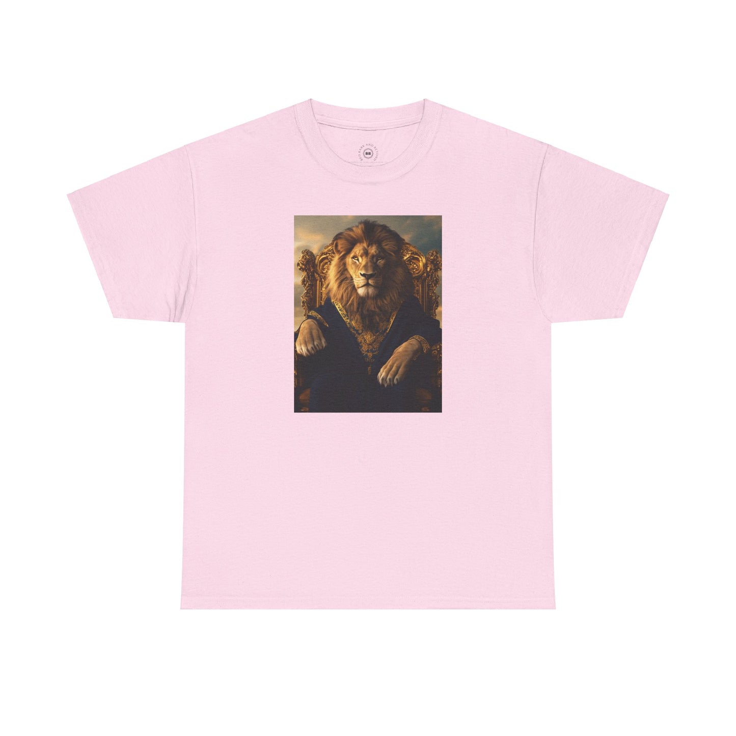 Lion on a Gilded Throne: "The Majestic Monarch" | T Shirt | Pawgue Chic Edition™