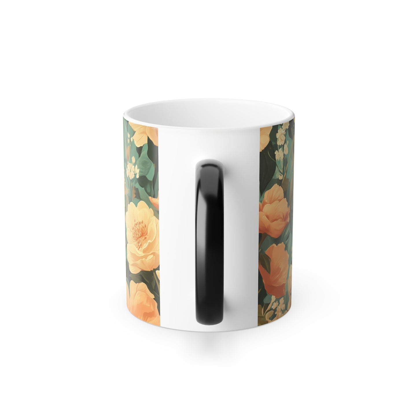 Edwardian Elegance Edition™: Refined Pup in Florals | Color Morphing Coffee Mug, 11oz |