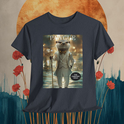 Otter in White Suit: "Cover" | T Shirt | Pawgue Chic Edition™