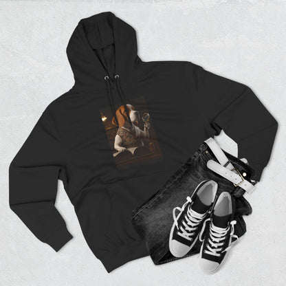 Beagle with Magnifying Glass: "Library Sleuth" | Hoodie | Pawgue Chic Edition™