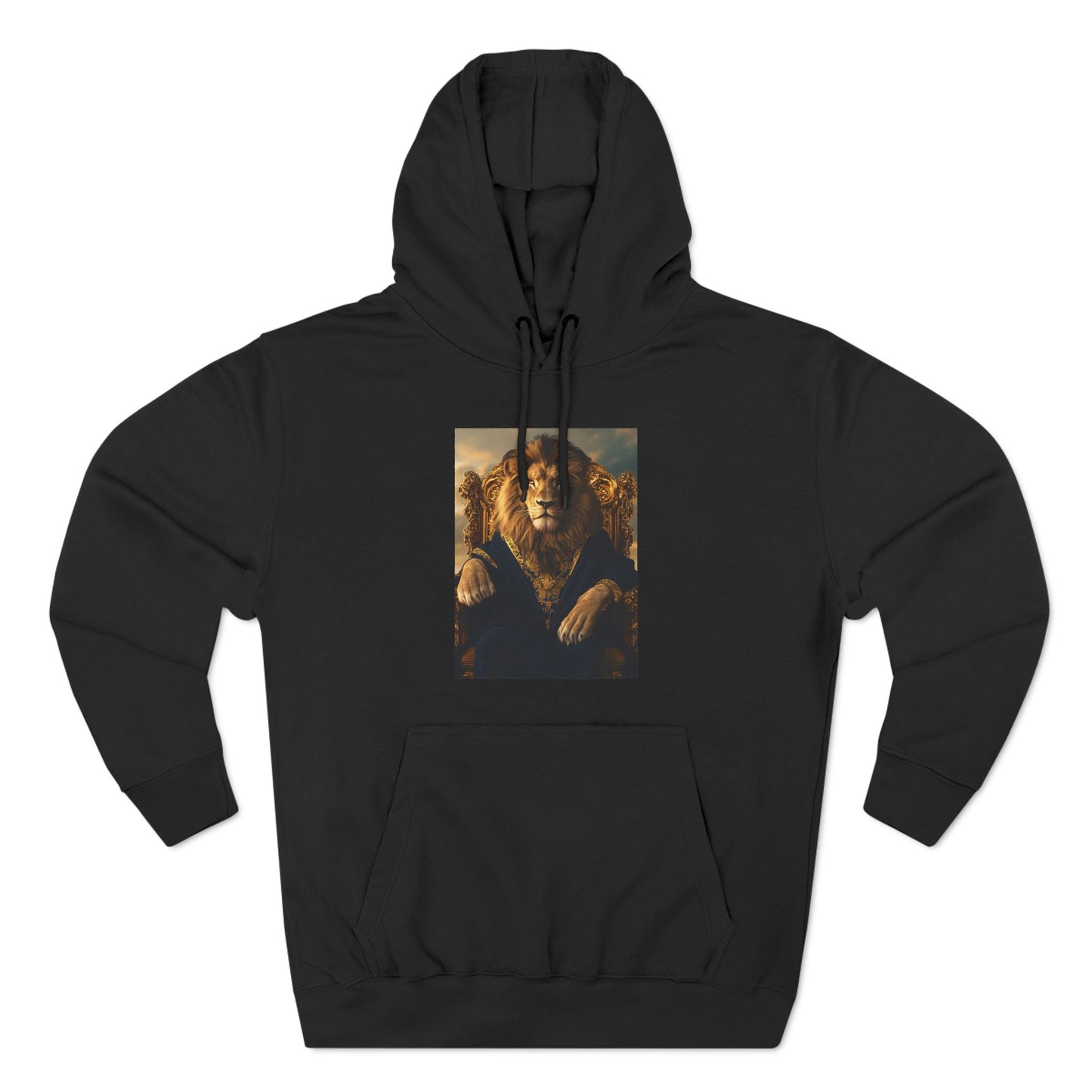 Lion on a Gilded Throne: "The Majestic Monarch" | Hoodie | Pawgue Chic Edition™