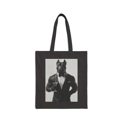 Cane Corso in Tuxedo: "Ebony Elegance" | Canvas Tote Bag | Pawgue Chic Edition™