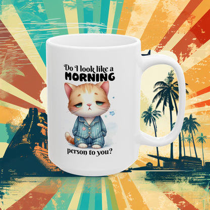 Bark Basics Collection™: "Morning Person" | Ceramic Mug, (11oz, 15oz)