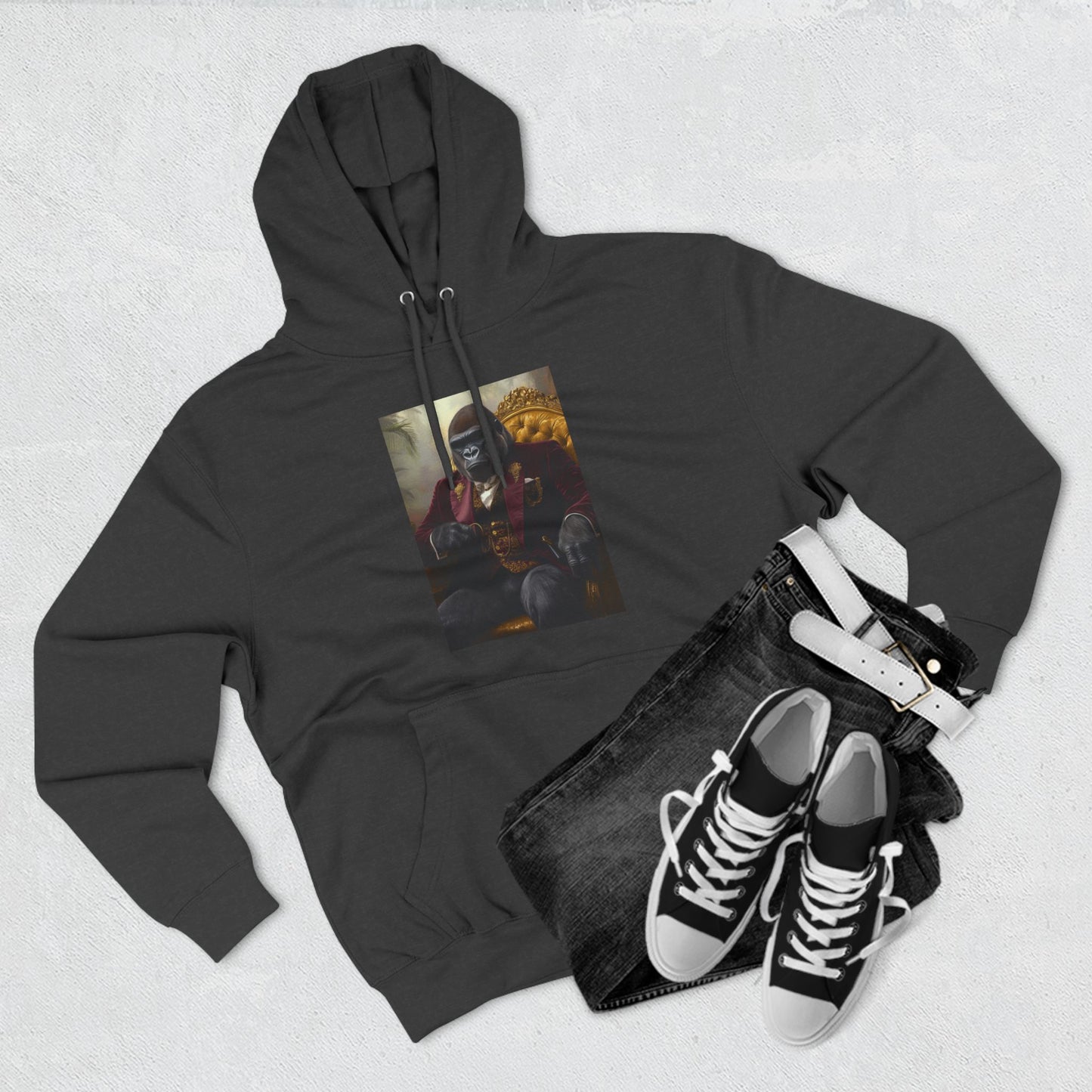 Gorilla in Velvet Suit: "The Jungle Tycoon" | Hoodie | Pawgue Chic Edition™