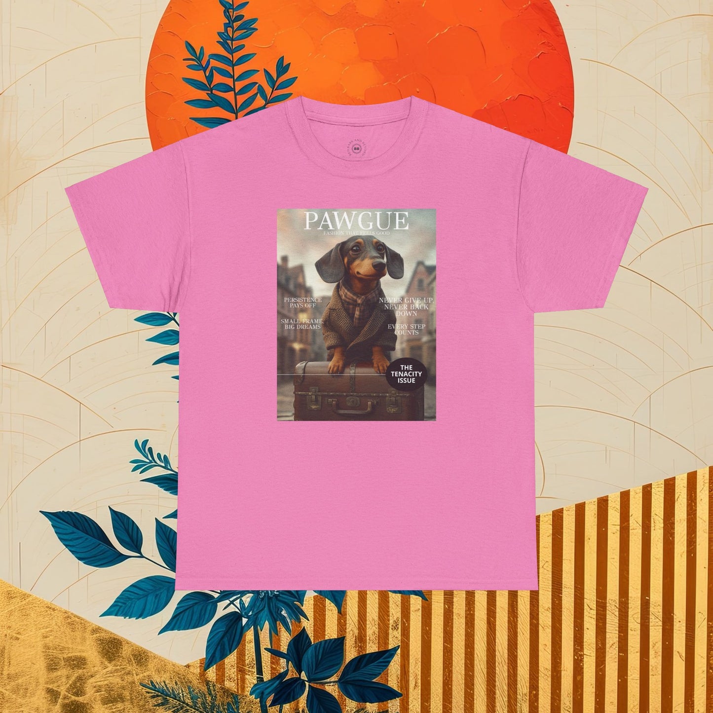 Dachshund in Tweed: "Cover" | T Shirt | Pawgue Chic Edition™