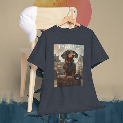 Dachshund in Tweed: "Cover" | T Shirt | Pawgue Chic Edition™