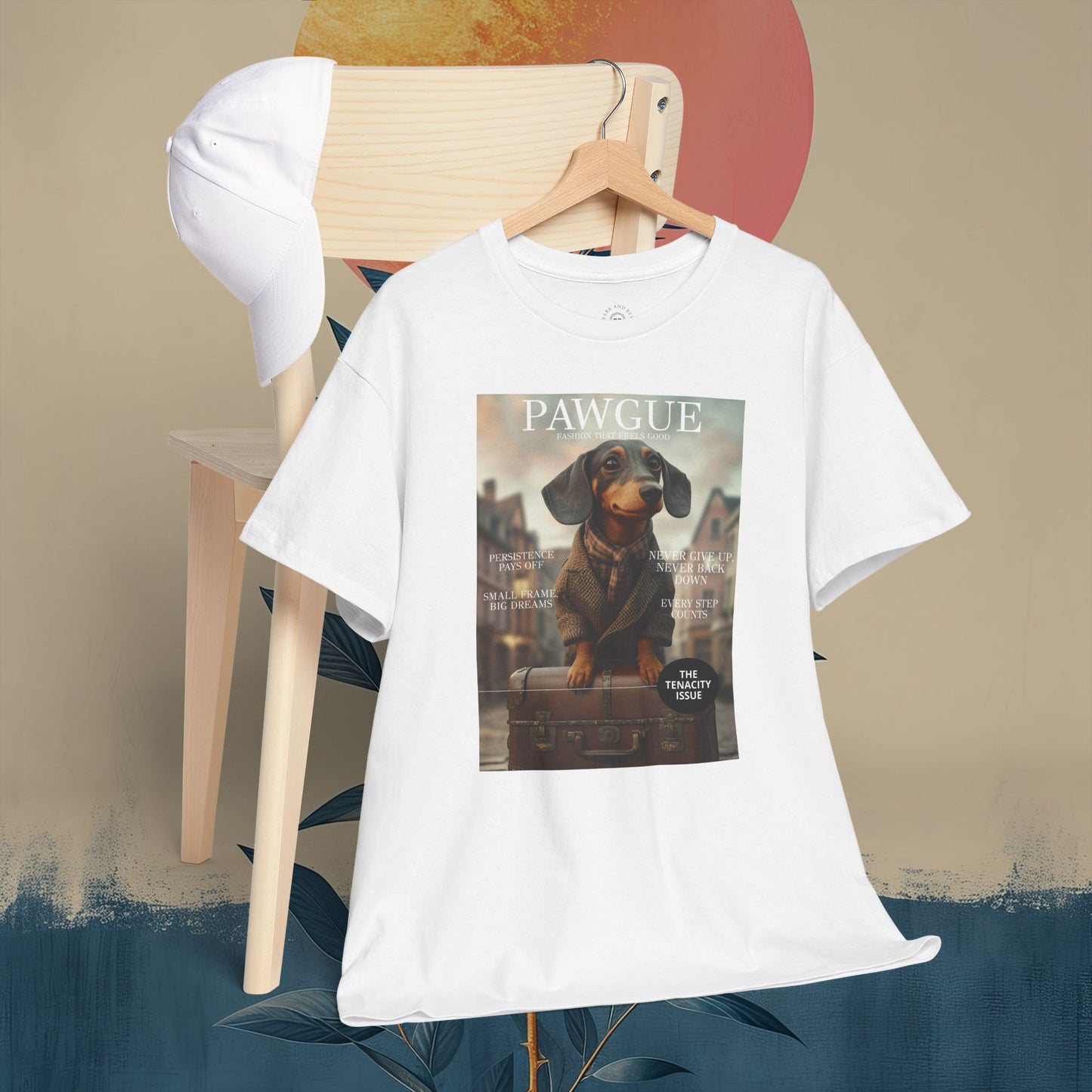 Dachshund in Tweed: "Cover" | T Shirt | Pawgue Chic Edition™