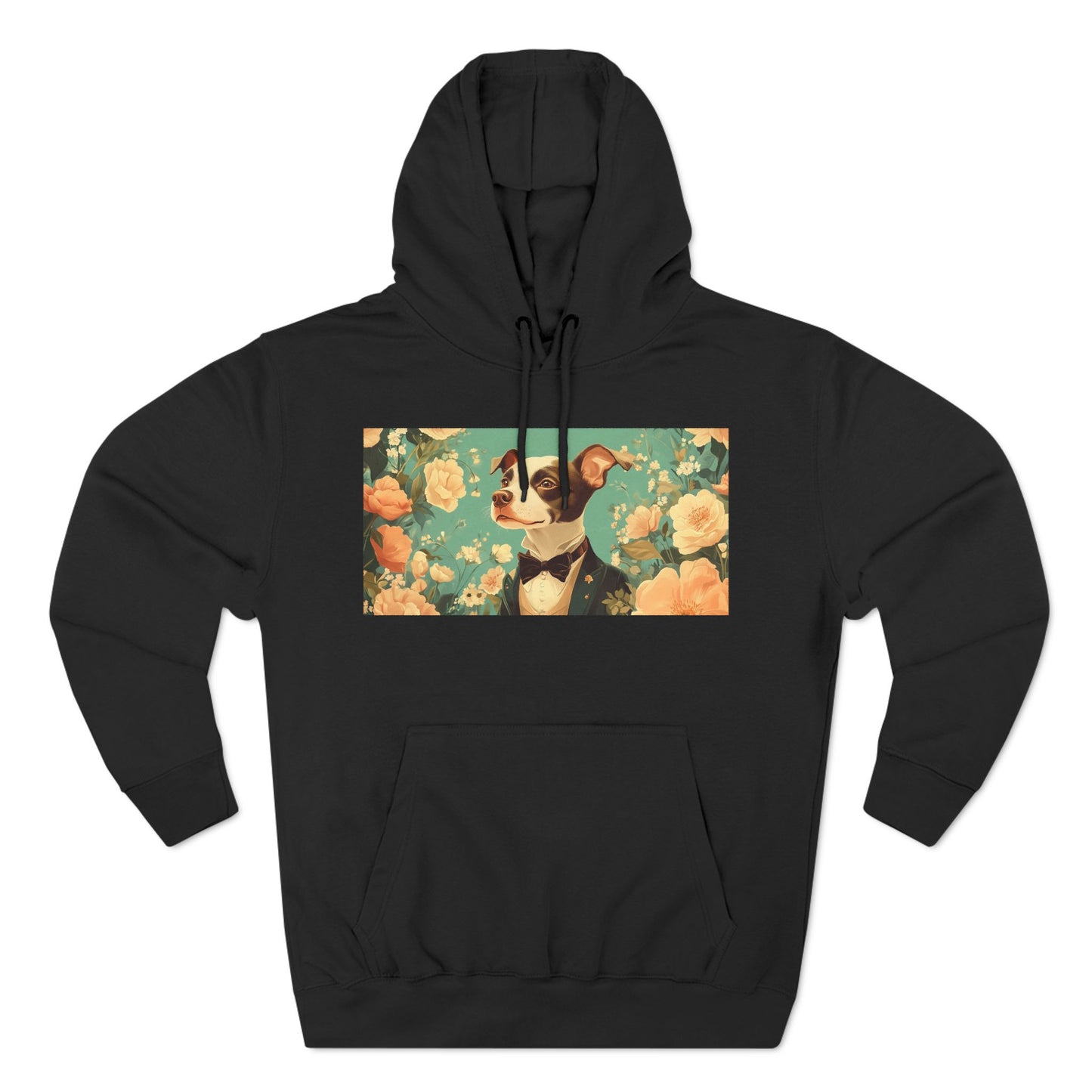 Historical Fiction Collection™: "Refined Pup in Florals" | Hoodie