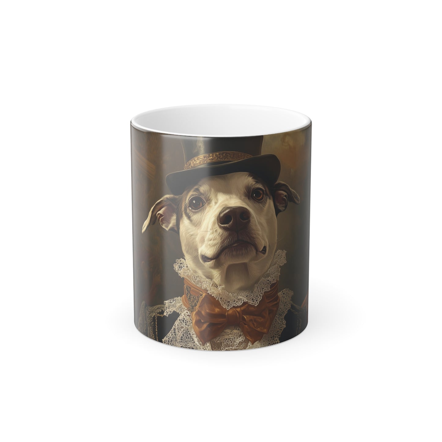 Historical Fiction Collection™: "The Noble Pawtrait" | Color Morphing Coffee Mug, 11oz |