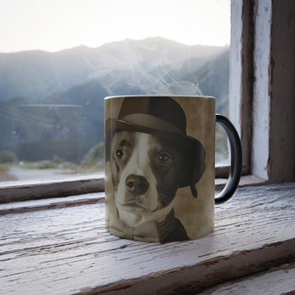 Historical Fiction Collection™: "Sir Barkington of Bowtie Manor" | Color Morphing Coffee Mug, 11oz |