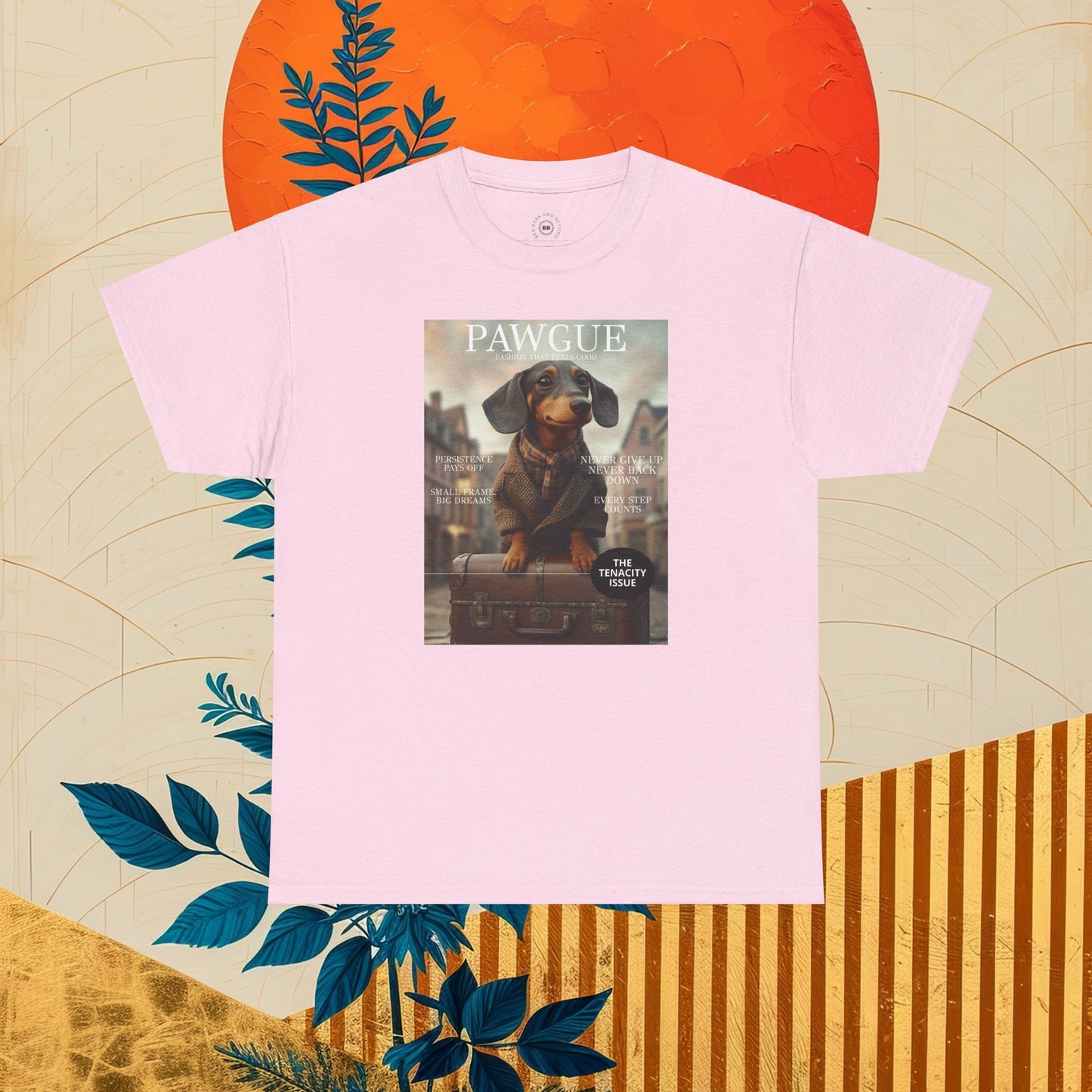 Dachshund in Tweed: "Cover" | T Shirt | Pawgue Chic Edition™