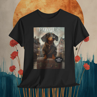 Dachshund in Tweed: "Cover" | T Shirt | Pawgue Chic Edition™