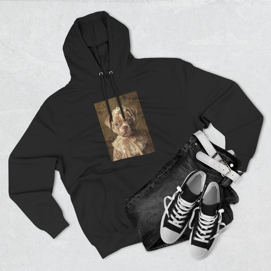 Pit Bull in Ivory Lace: "Regal Innocence" | Hoodie | Puppy Love Edition™