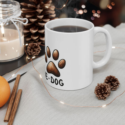 Bark Basics Collection™: "Peace Love & Dogs" | Ceramic Mug, (11oz, 15oz) |