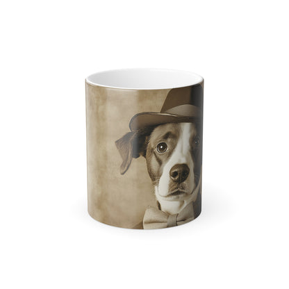 Historical Fiction Collection™: "Sir Barkington of Bowtie Manor" | Color Morphing Coffee Mug, 11oz |