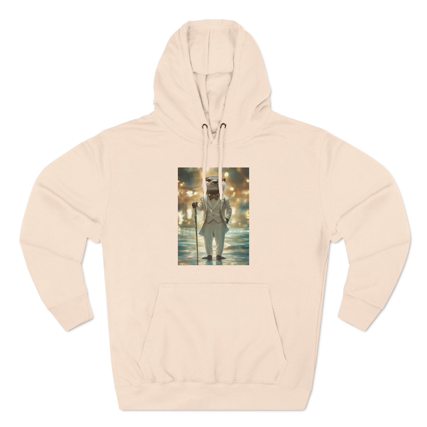 Otter in White Suit: "The River Aristocrat" | Hoodie | Pawgue Chic Edition™