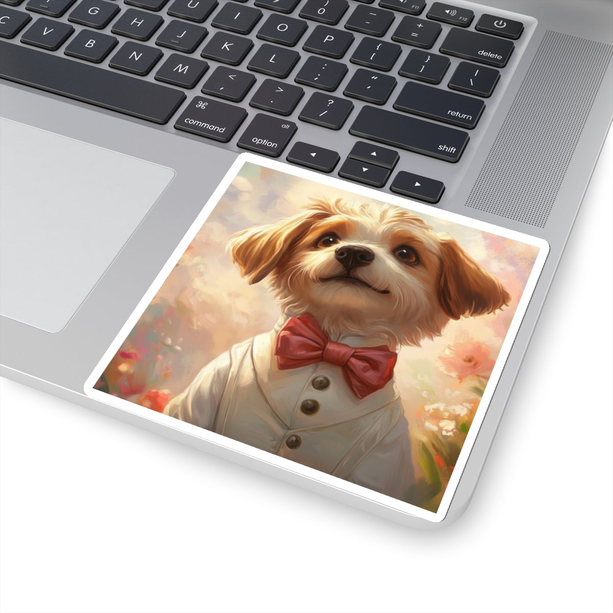 Historical Fiction Collection™: "Dapper Dog in Bloom" | Kiss-Cut Stickers