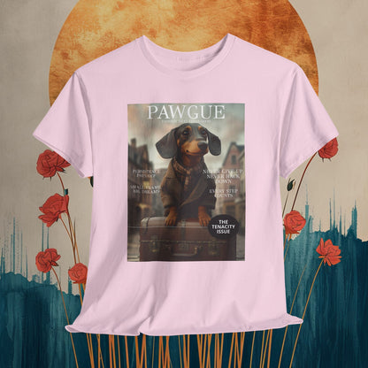 Dachshund in Tweed: "Cover" | T Shirt | Pawgue Chic Edition™