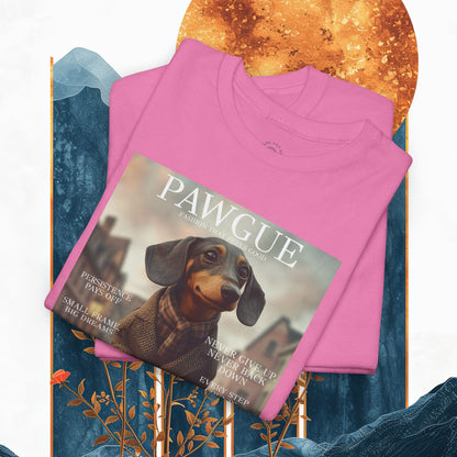 Dachshund in Tweed: "Cover" | T Shirt | Pawgue Chic Edition™