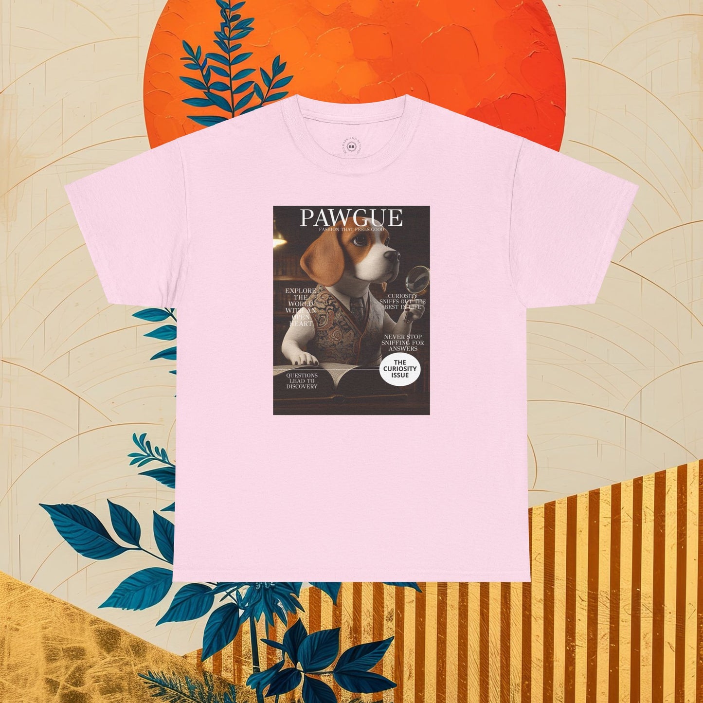 Beagle with Magnifying Glass: "Cover" | T Shirt | Pawgue Chic Edition™