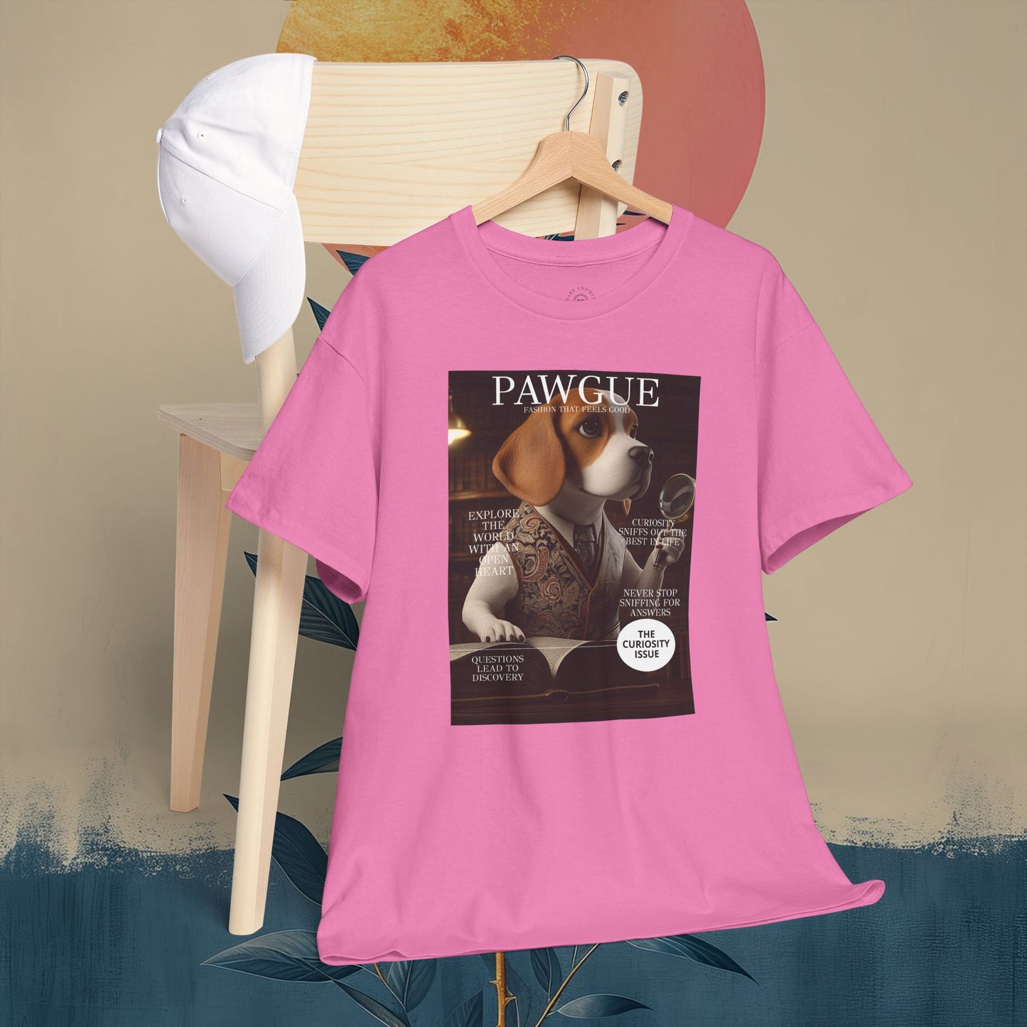 Beagle with Magnifying Glass: "Cover" | T Shirt | Pawgue Chic Edition™