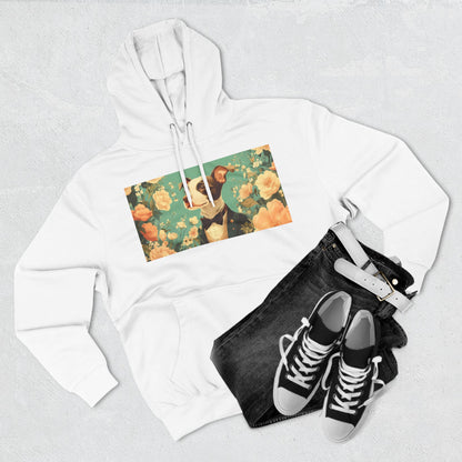 Historical Fiction Collection™: "Refined Pup in Florals" | Hoodie