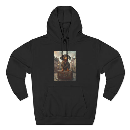 Dachshund in Tweed: "The Traveling Gentleman" | Hoodie | Pawgue Chic Edition™