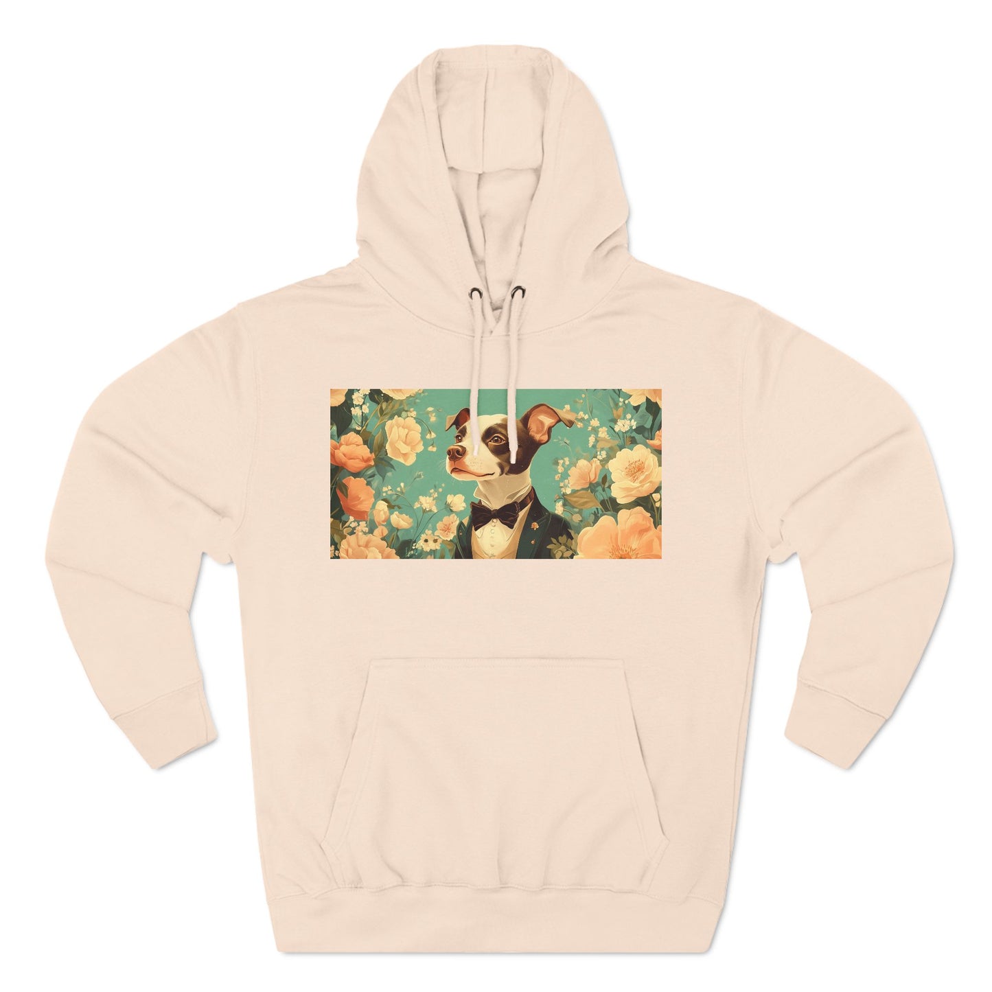 Historical Fiction Collection™: "Refined Pup in Florals" | Hoodie