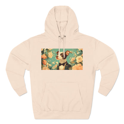 Historical Fiction Collection™: "Refined Pup in Florals" | Hoodie