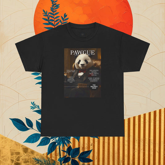 Panda Lounging in a Tuxedo: "Cover" | T Shirt | Pawgue Chic Edition™