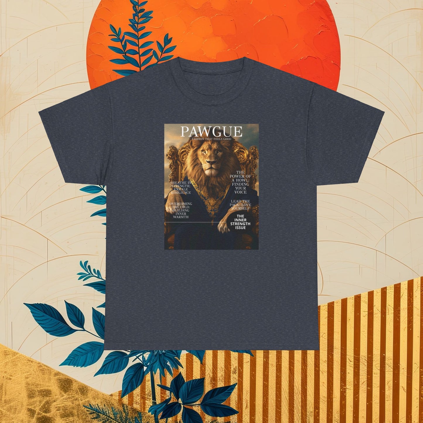 Lion on a Gilded Throne: "Cover" | T Shirt | Pawgue Chic Edition™