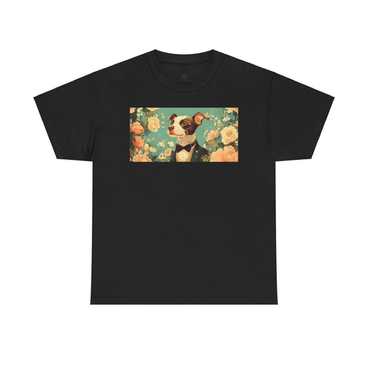 Historical Fiction Collection™: "Refined Pup in Florals" | T Shirt