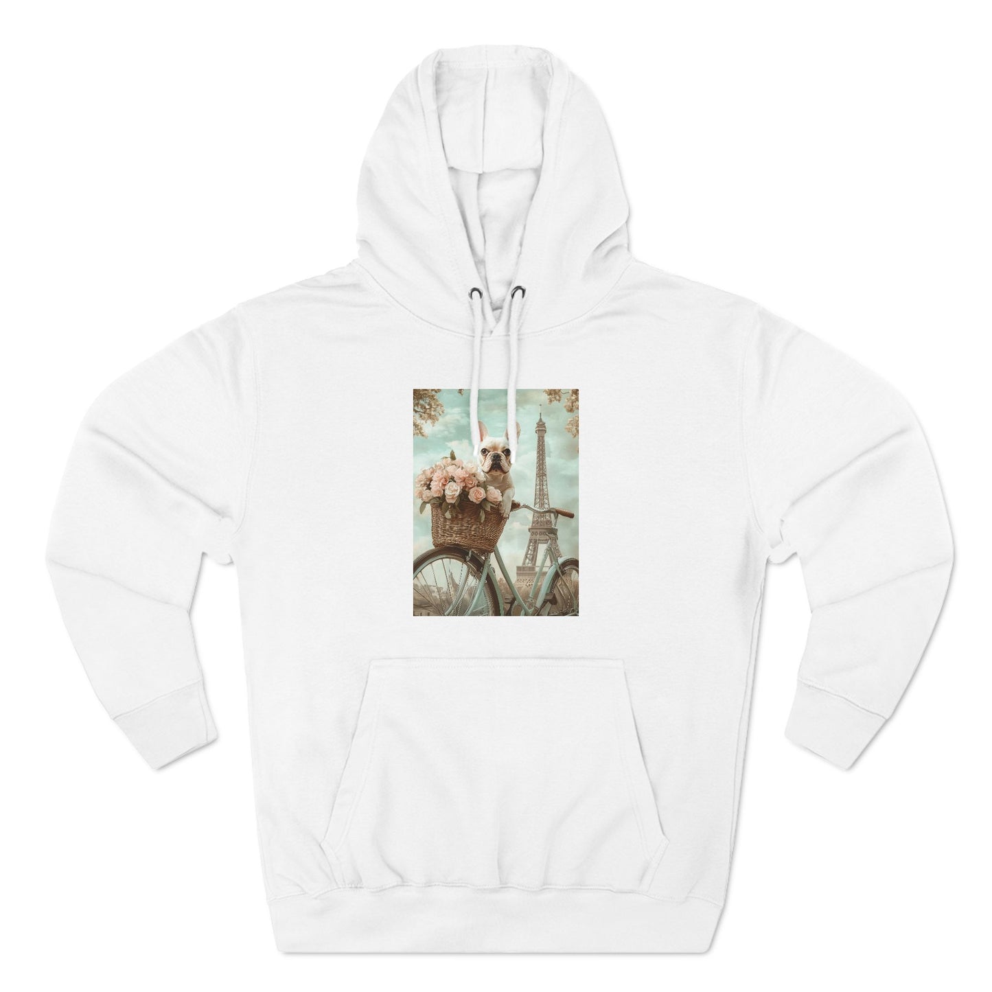 French Bulldog in Paris: "Paws and Petals" | Hoodie | Puppy Love Edition™