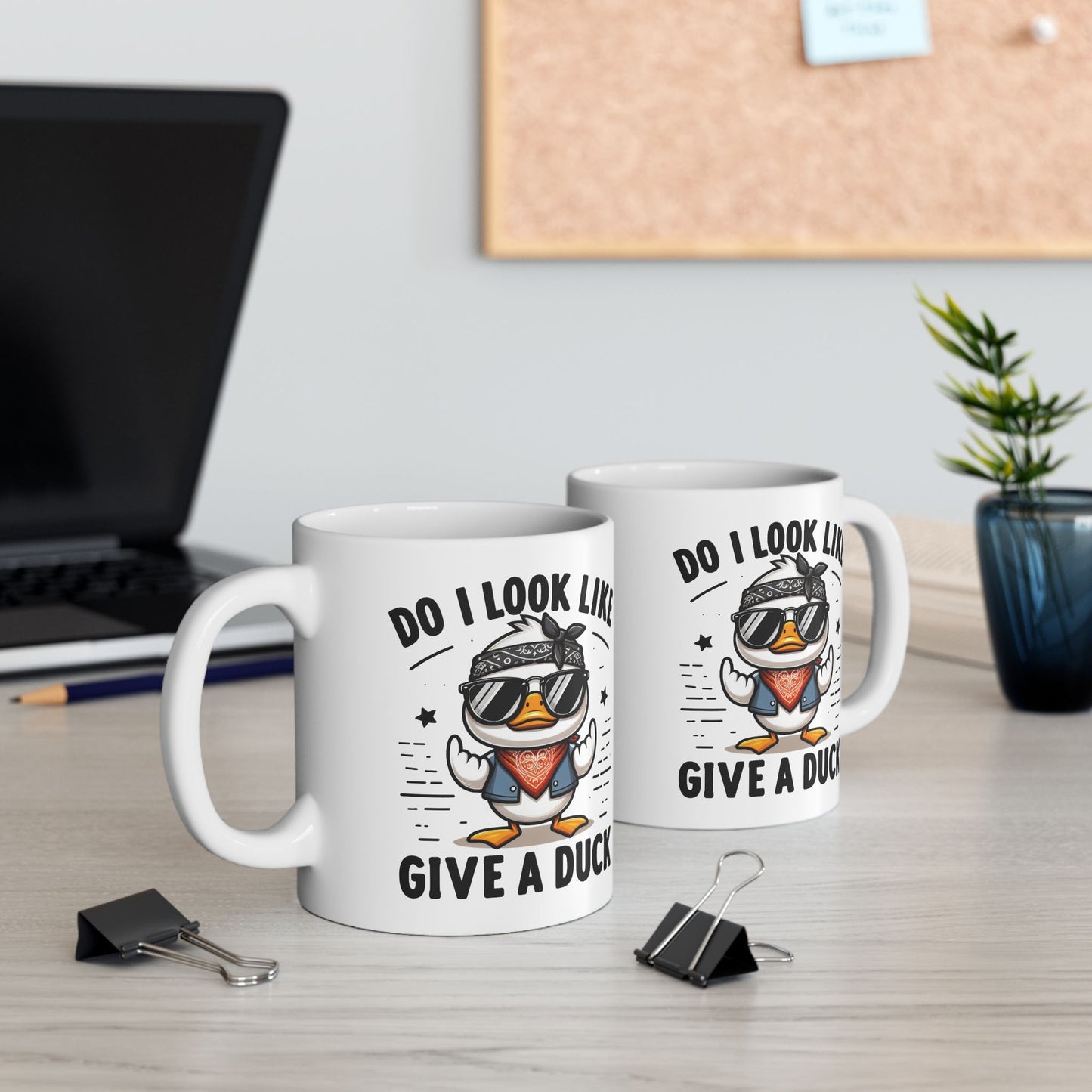 Bark Basics Collection™: "Give A Duck!" | Ceramic Mug, (11oz, 15oz) |