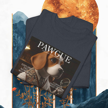 Beagle with Magnifying Glass: "Cover" | T Shirt | Pawgue Chic Edition™