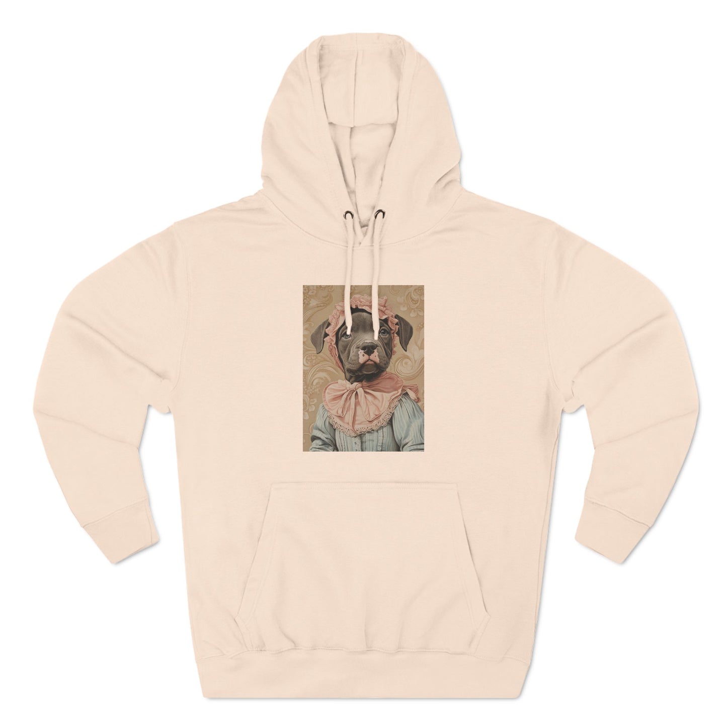 Pit Bull in Lace Bonnet: "Regal Reverie" | Hoodie | Puppy Love Edition™