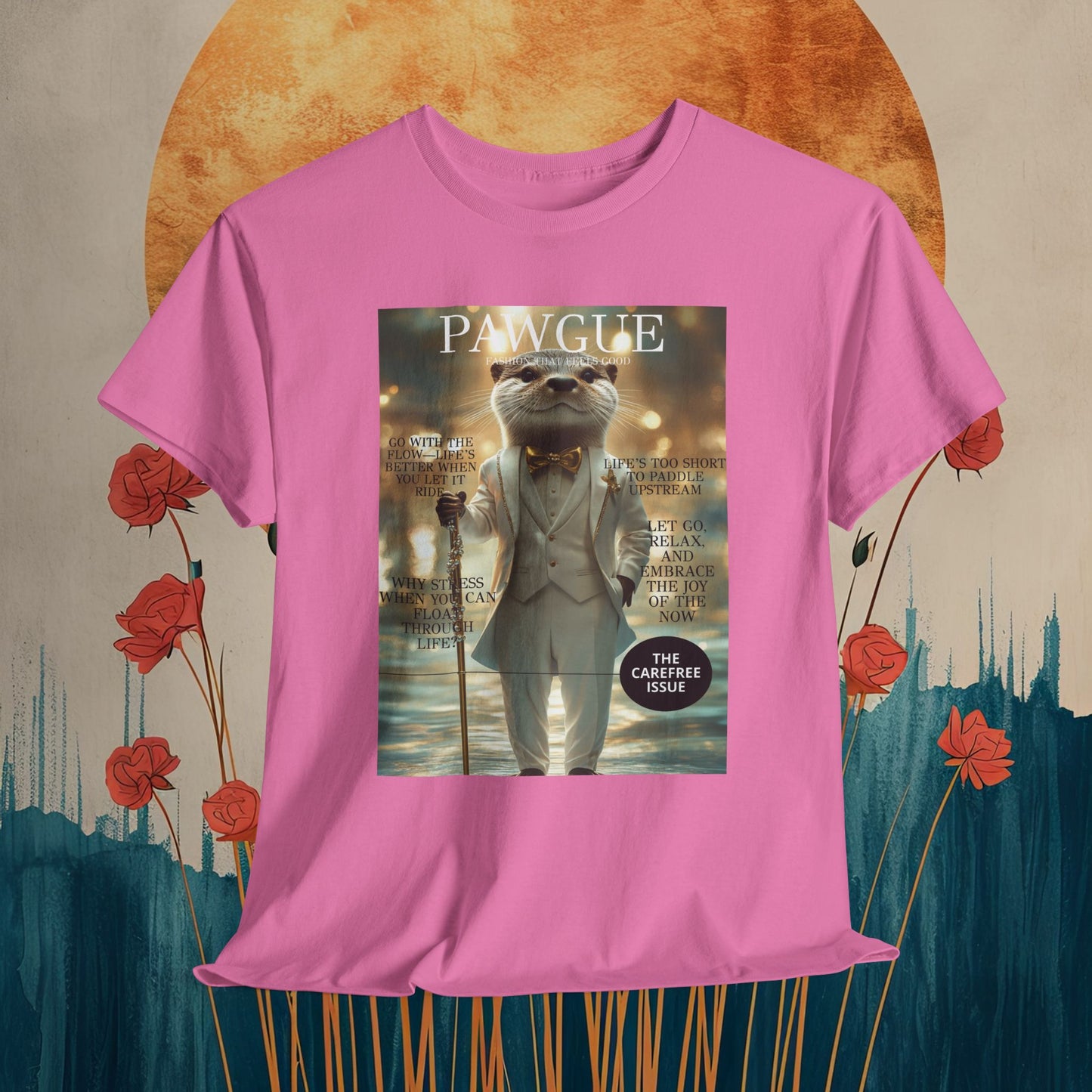 Otter in White Suit: "Cover" | T Shirt | Pawgue Chic Edition™