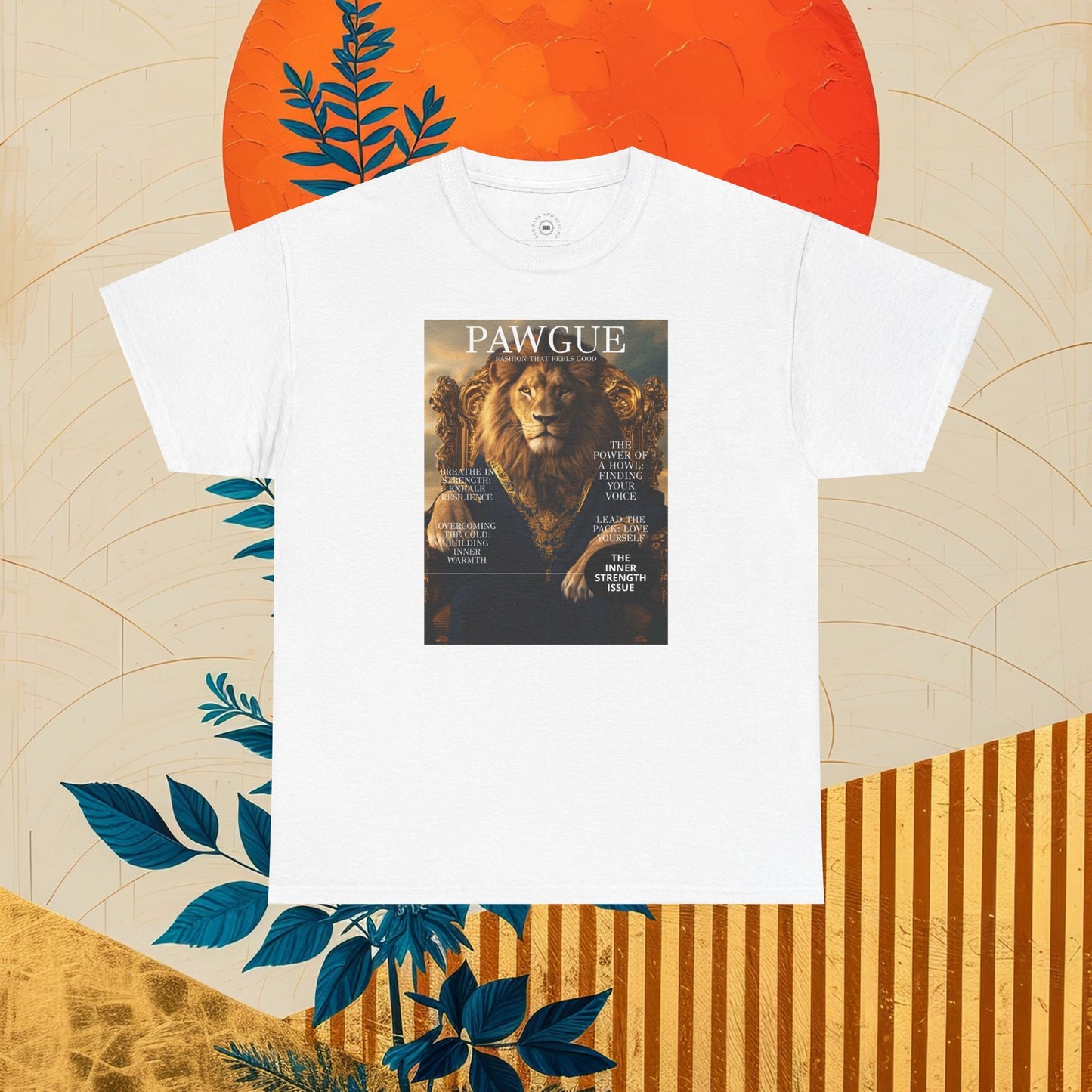 Lion on a Gilded Throne: "Cover" | T Shirt | Pawgue Chic Edition™