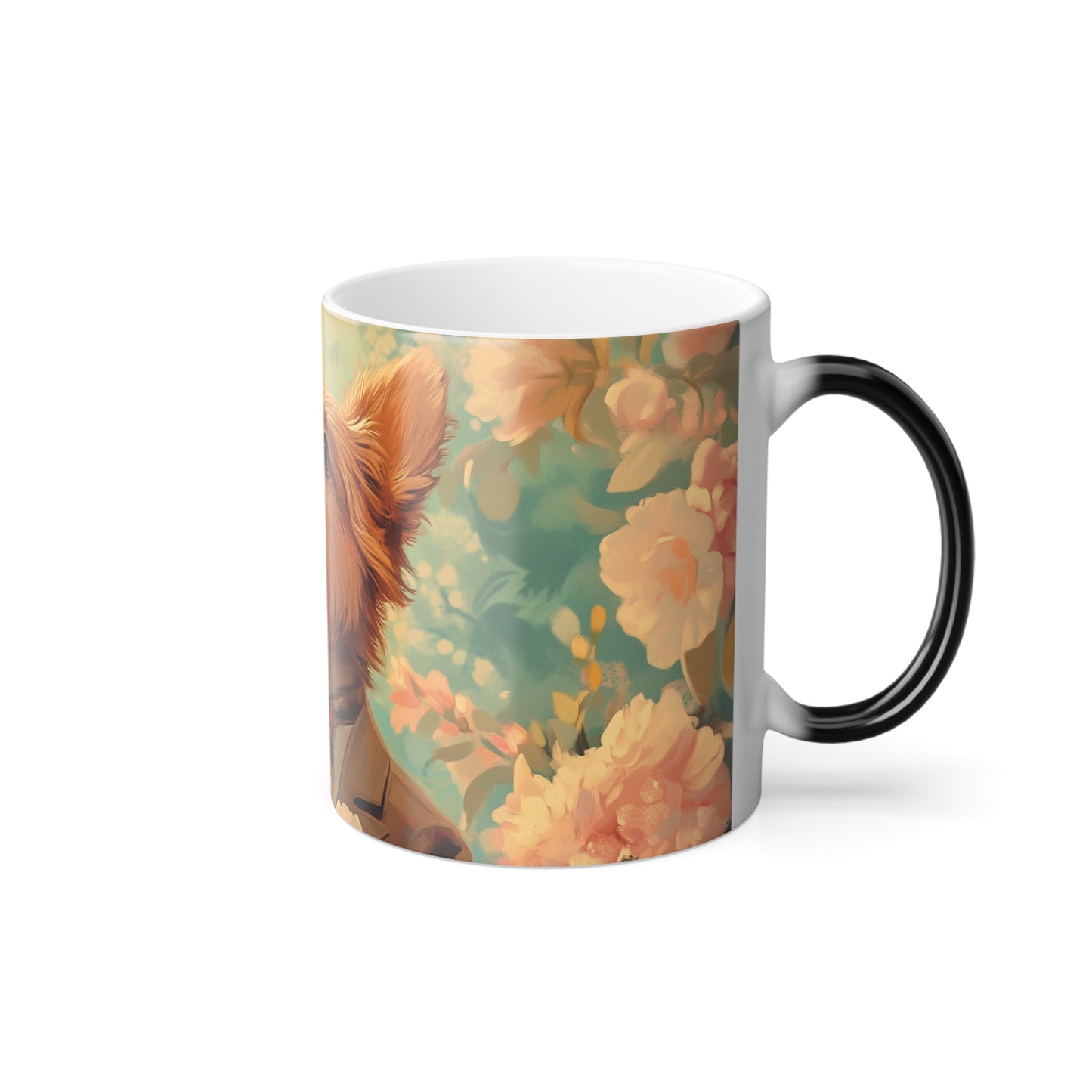 Edwardian Elegance Edition™: Yorkie in Bloom | Color Morphing Coffee Mug, 11oz |