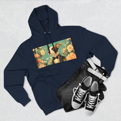 Historical Fiction Collection™: "Refined Pup in Florals" | Hoodie