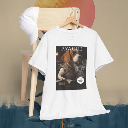 Beagle with Magnifying Glass: "Cover" | T Shirt | Pawgue Chic Edition™