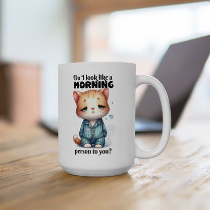 Bark Basics Collection™: "Morning Person" | Ceramic Mug, (11oz, 15oz)