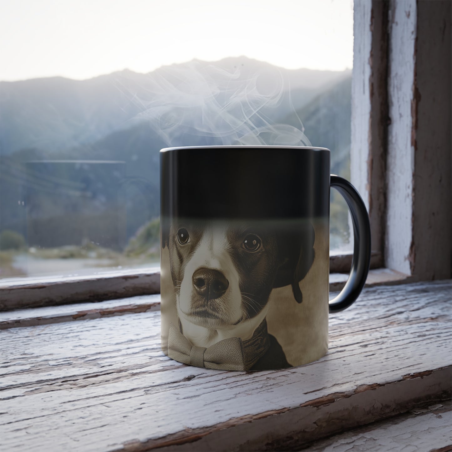 Historical Fiction Collection™: "Sir Barkington of Bowtie Manor" | Color Morphing Coffee Mug, 11oz |