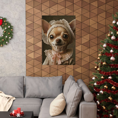 Chihuahua in Lace: "Cottage Charm" | Matte Vertical Posters | Puppy Love Edition™