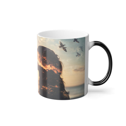 Enchanted Paws Collection™: "Skybound Spirit" | Color Morphing Coffee Mug, 11oz |