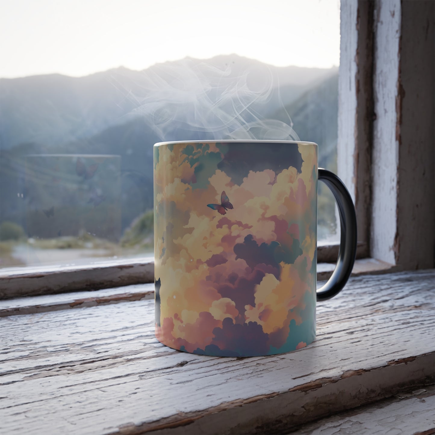 Enchanted Paws Collection™: "Butterfly Reverie" | Color Morphing Coffee Mug, 11oz |