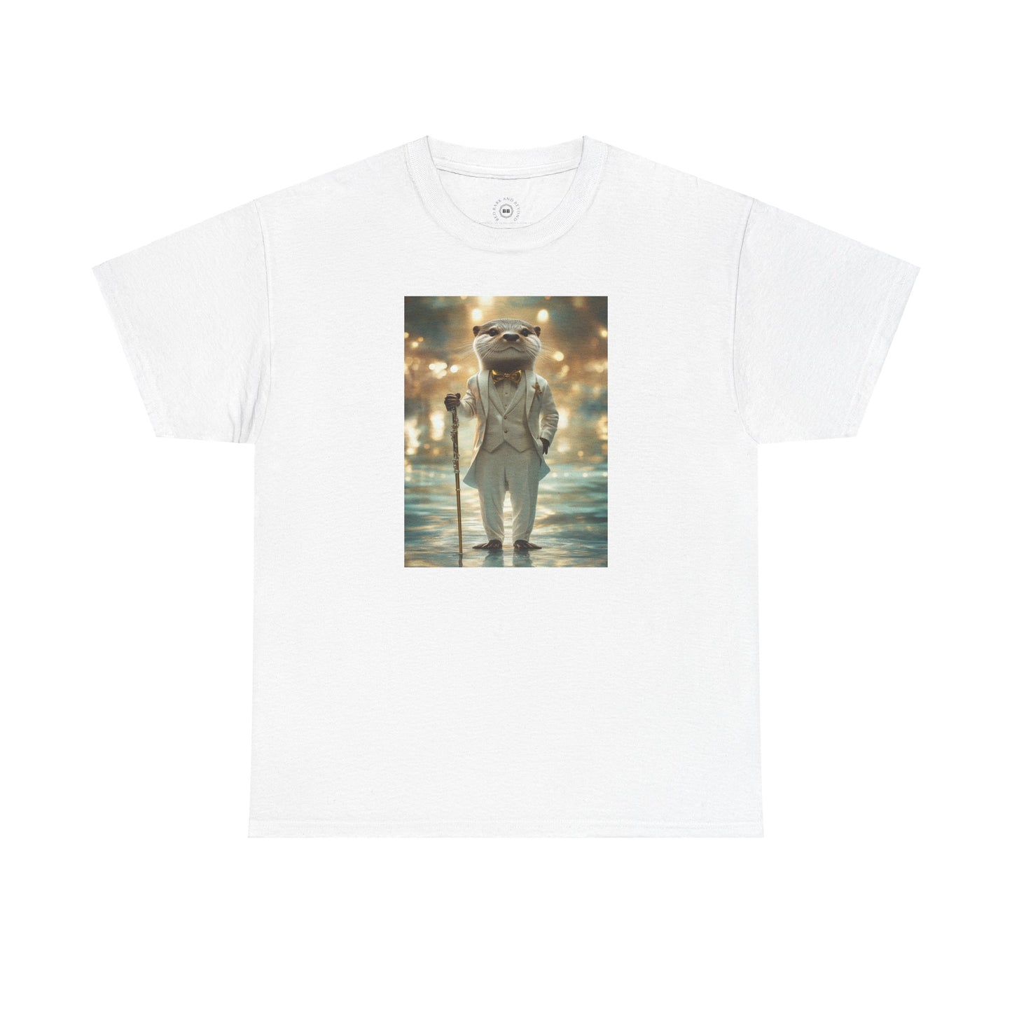 Otter in White Suit: "The River Aristocrat" | T Shirt | Pawgue Chic Edition™