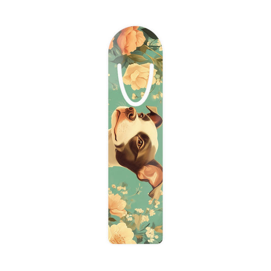 Historical Fiction Collection™: "Refined Pup in Florals" | Bookmark