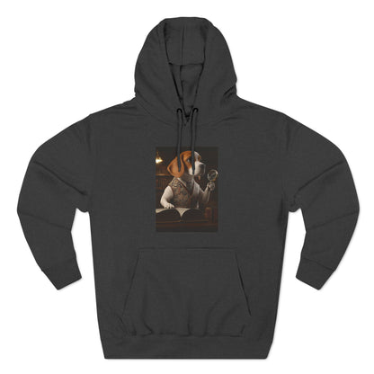 Beagle with Magnifying Glass: "Library Sleuth" | Hoodie | Pawgue Chic Edition™