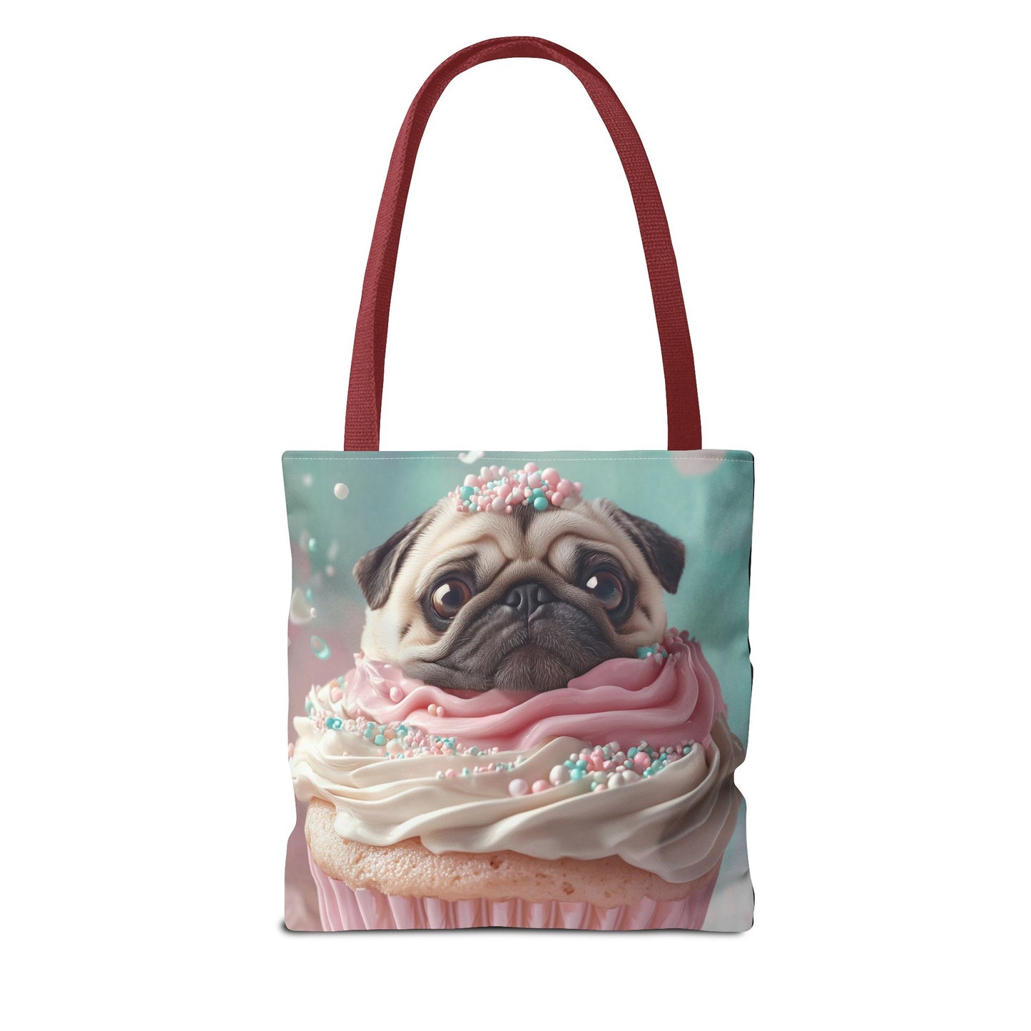 Pug as a Cupcake: "Frosted Friend" | Tote Bag (AOP) | Puppy Love Edition™